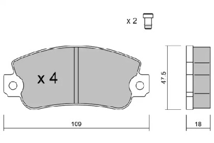 Комплект тормозных колодок AISIN BPFI-1005